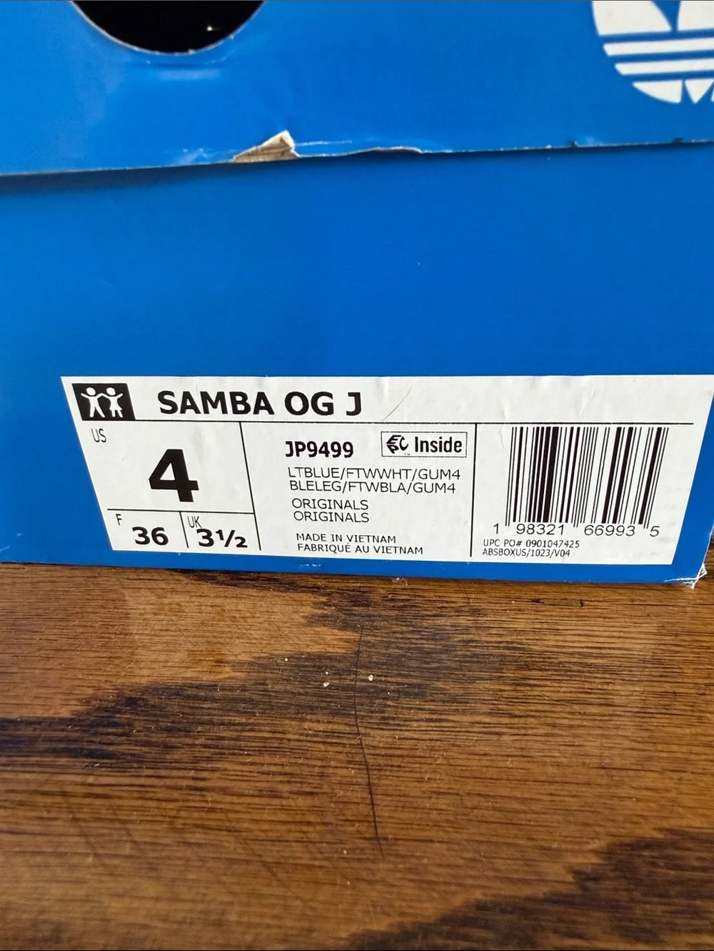 adidas Samba Kids Suede size 4